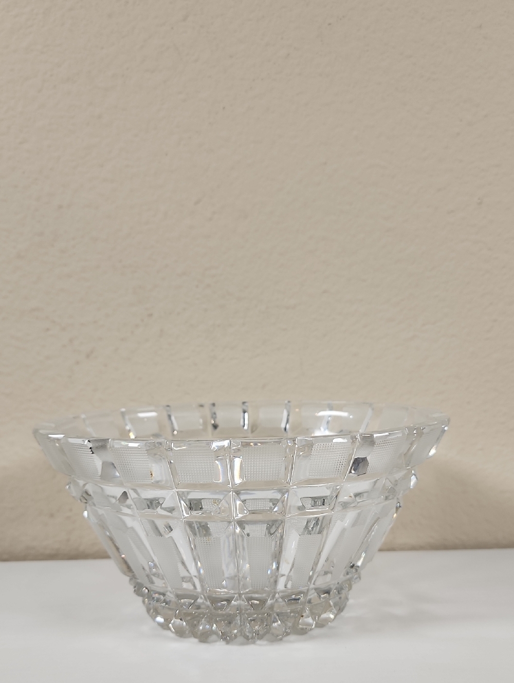 Cut Crystal Glass Decorative Bowl - Clear